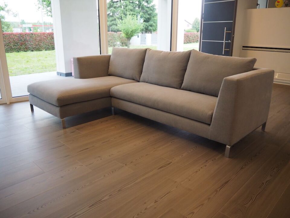 bespoke sofa with peninsula